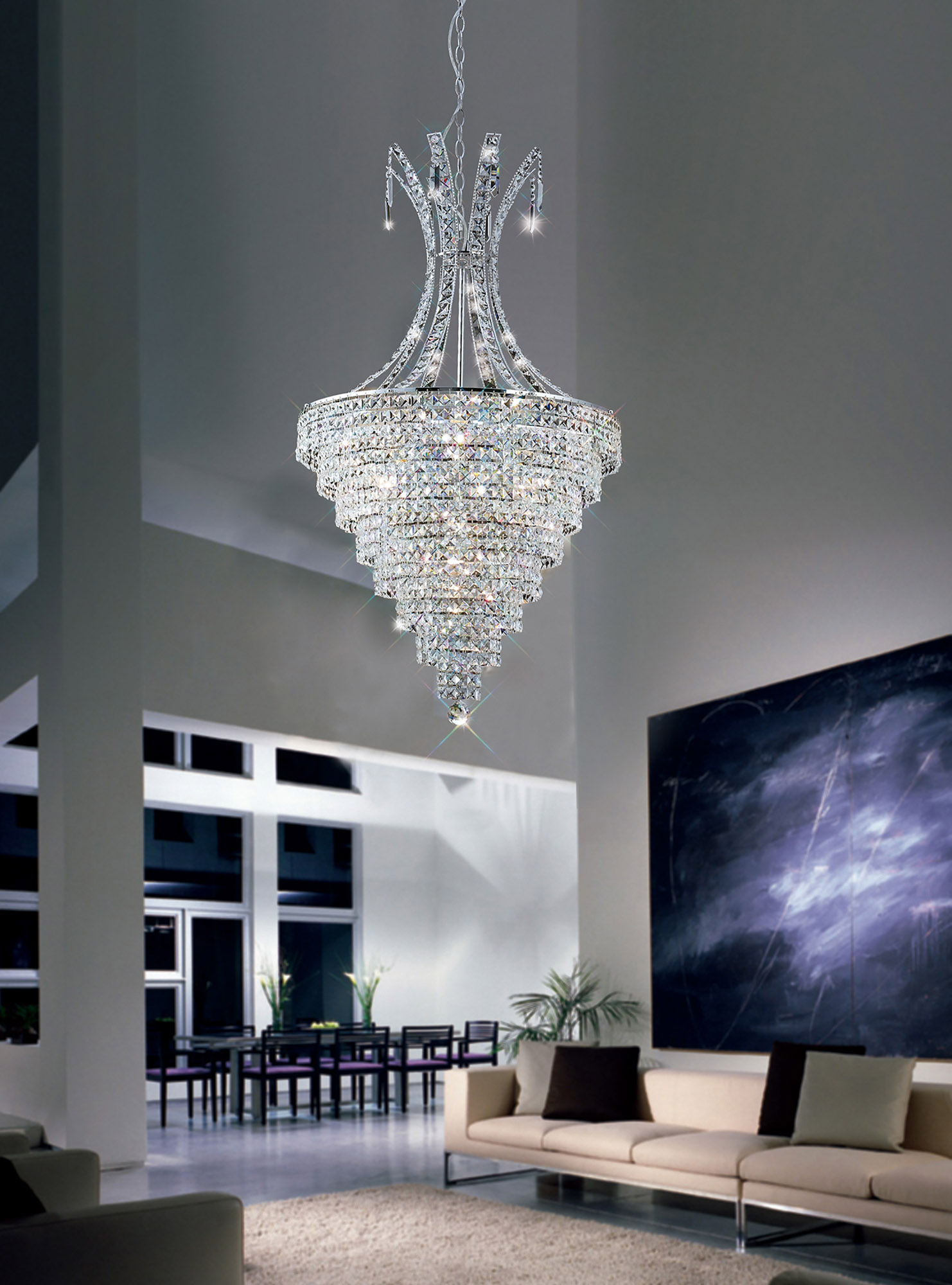 Kanya Crystal Ceiling Lights Diyas Statement Crystal Fittings Kanya Crystal Ceiling Lights Diyas Statement Crystal Fittings